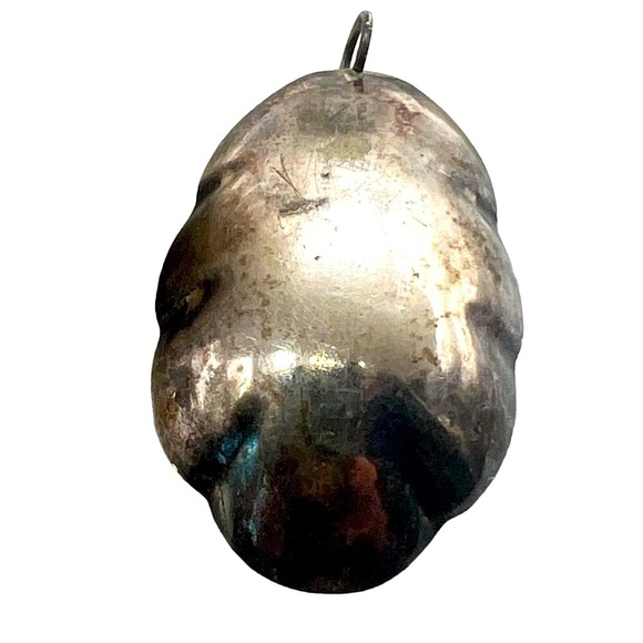 Handmade Vintage Silver Spoon Pendant W/ Amber Resin & Dried Flower A68 - Picture 3 of 6